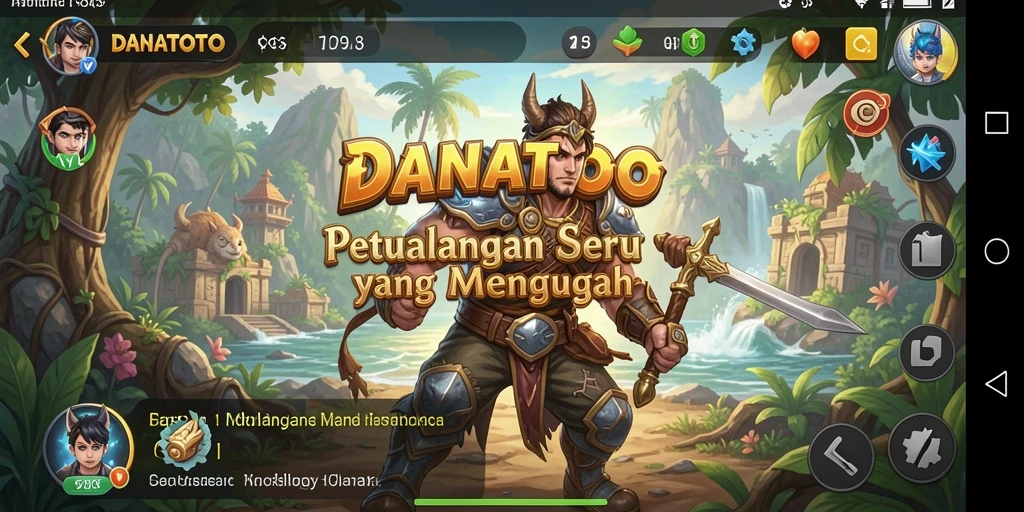 Tangkapan layar gameplay menunjukkan petualangan seru di dunia DANATOTO.