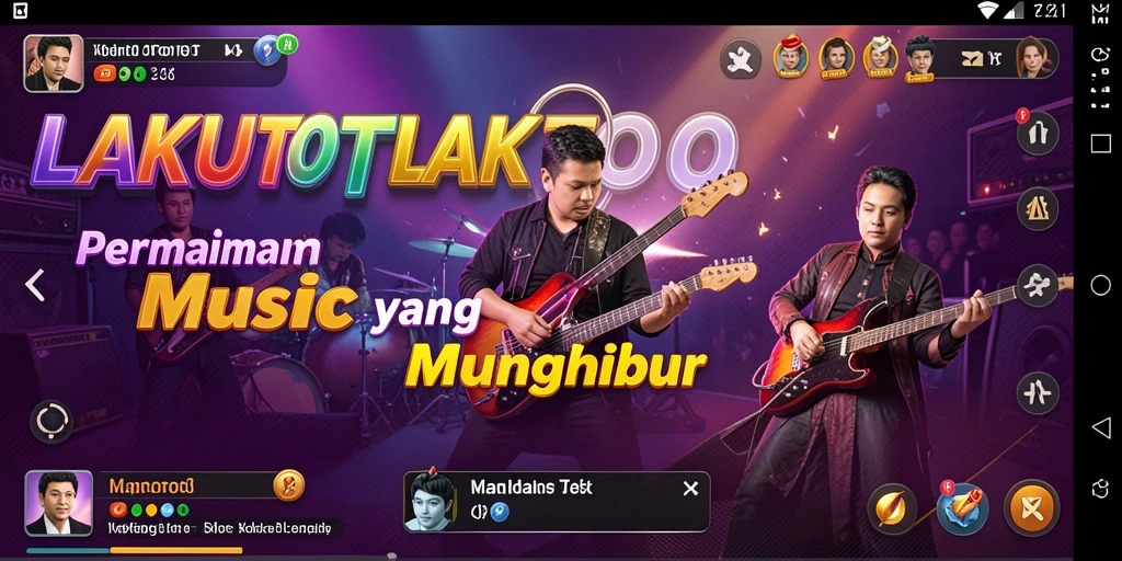 Tampilan gameplay LAKUTOTO dengan interaksi musik yang menarik.
