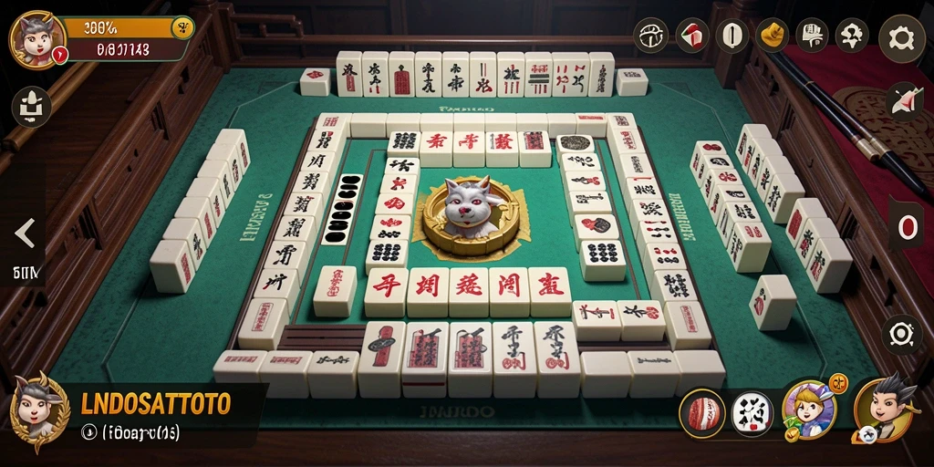 Tampilan gameplay Mahjong yang seru dan menarik di LNDOSATTOTO.