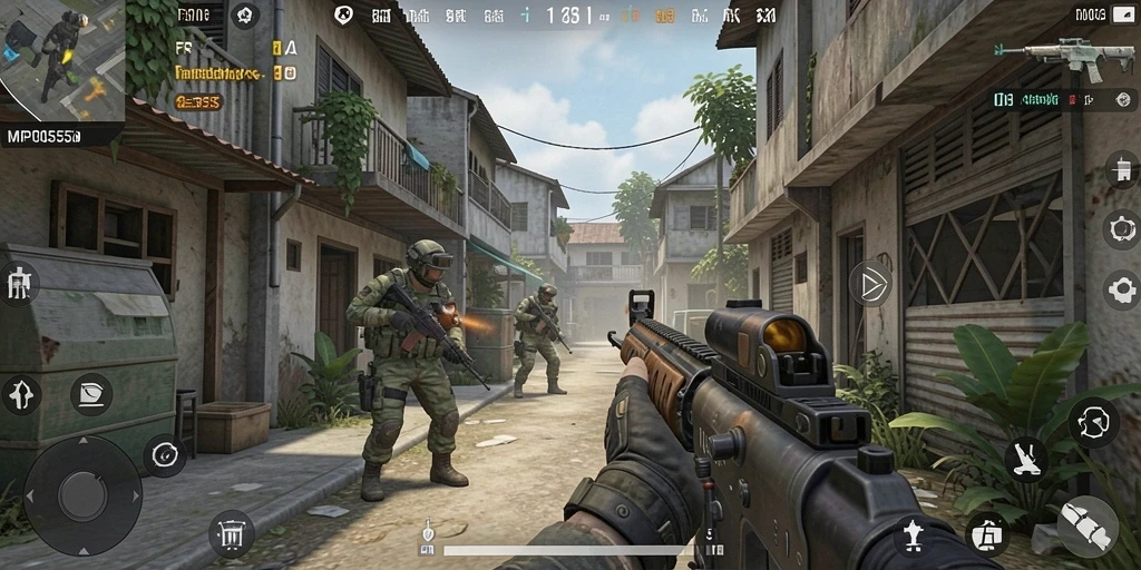 Gameplay MPO555 menampilkan aksi tembak-menembak yang intens dan mendebarkan.