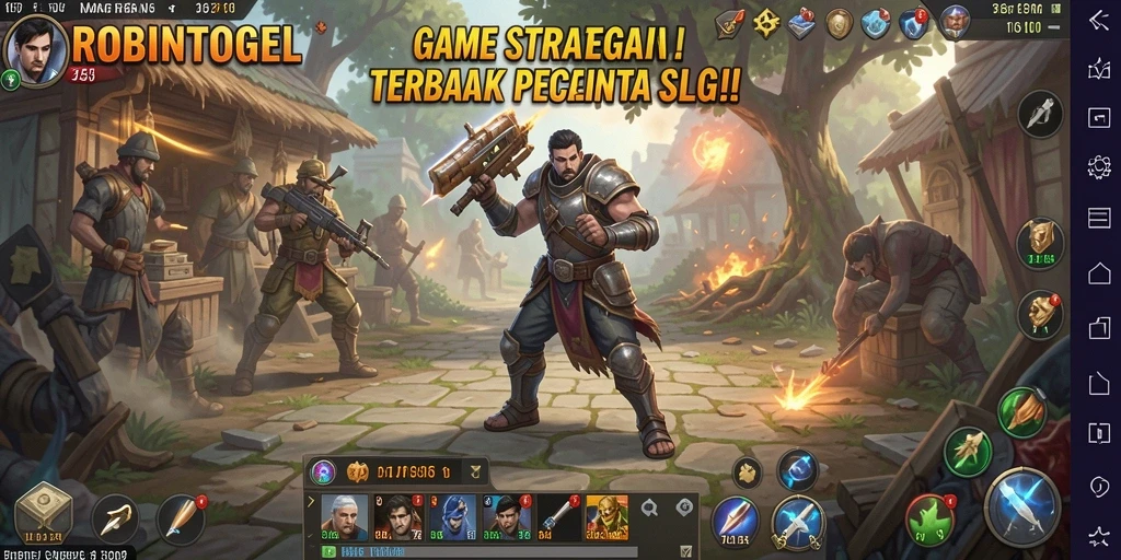 Tampilan gameplay mendalam dari ROBINTOGEL yang menarik