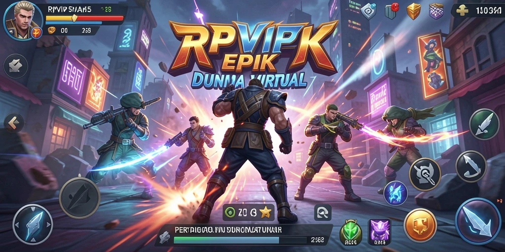 Tangkapan layar RPVIP5 menunjukkan aksi bertarung yang mendebarkan dan grafis yang menakjubkan.